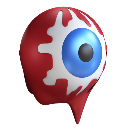 Bloody Eyeball 3D Illustration