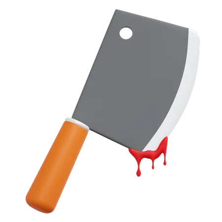 Meat Knife 3 D Icon Halloween Illustration 3D Icon