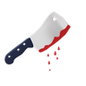 bloody cleaver 3d logo
