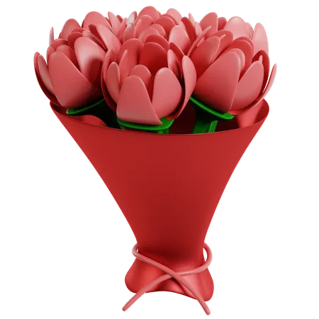 Blooming Love Bouquet  3D Icon