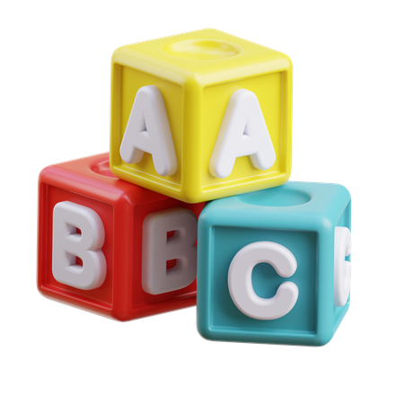 Bloque abc  3D Icon