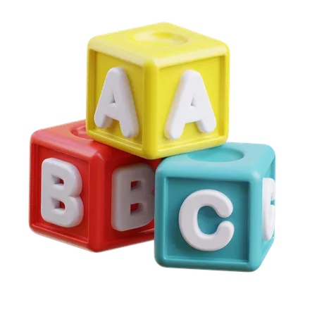 Bloque abc  3D Icon