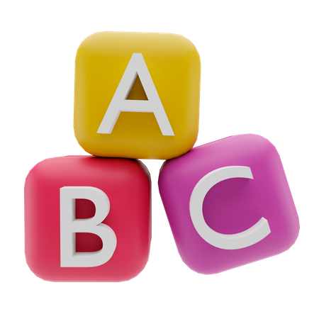 Bloque abc  3D Illustration