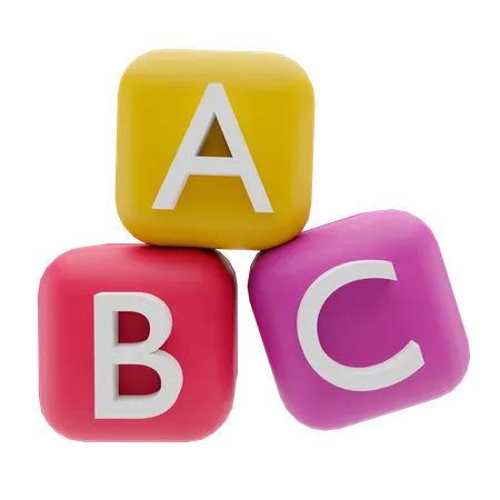 Bloque abc  3D Illustration