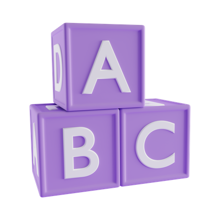 Bloque abc  3D Icon