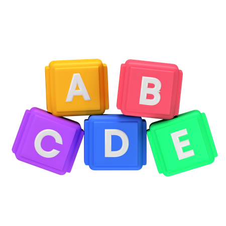 Bloque abc  3D Icon