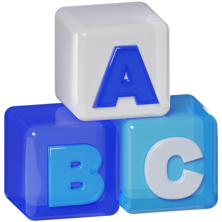 Bloque abc  3D Icon