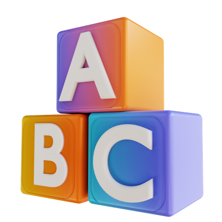 Bloque de alfabeto  3D Illustration