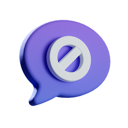 Bloquear chat  3D Icon