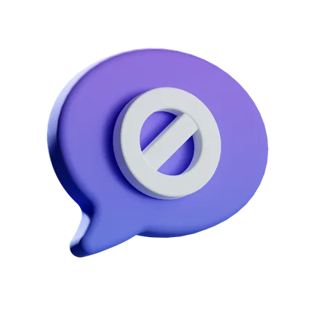 Bloquear chat  3D Icon