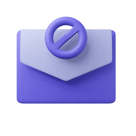 Bloquear correo electrónico  3D Icon