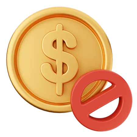 Bloqueo de dinero  3D Icon