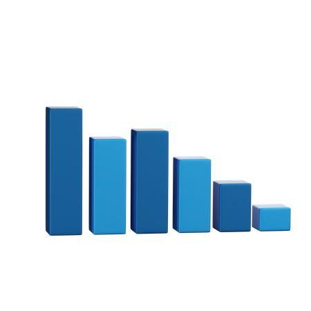 Bloque de gráfico de tendencia bajista  3D Icon