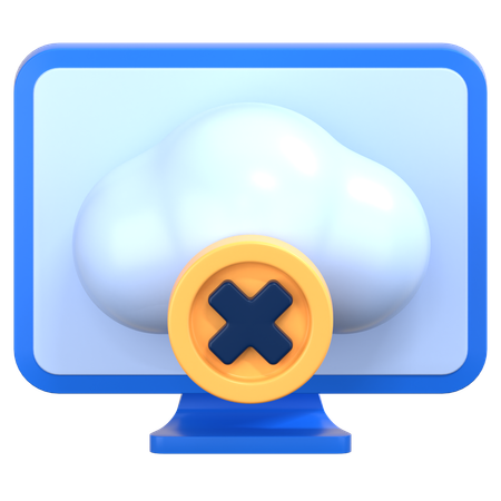 Bloque de nube  3D Icon