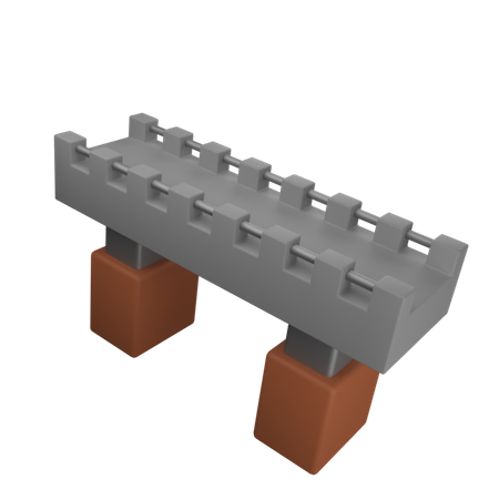Bloque de puente  3D Icon