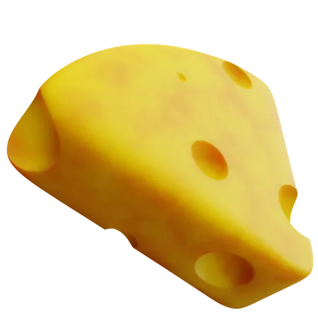 Bloque de queso  3D Illustration