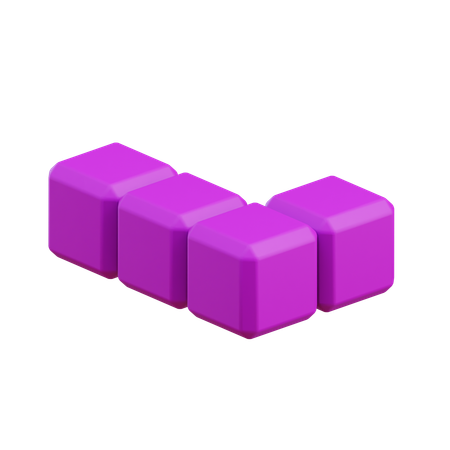 Bloque de Tetris en forma de L 14  3D Icon