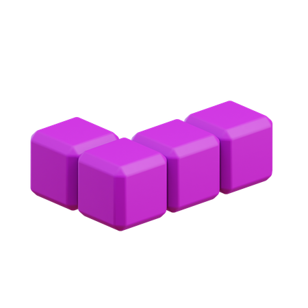 Bloque de Tetris en forma de L 16  3D Icon