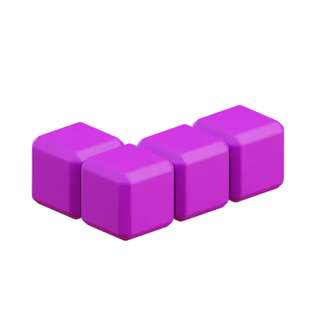 Bloque de Tetris en forma de L 16  3D Icon