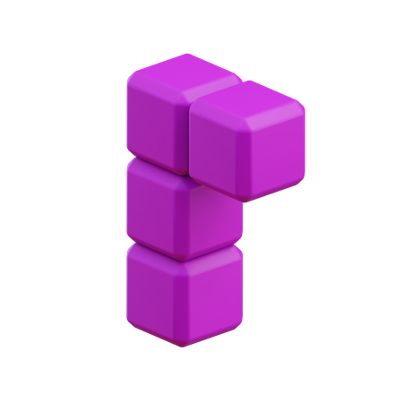 Bloque de Tetris en forma de L 3  3D Icon