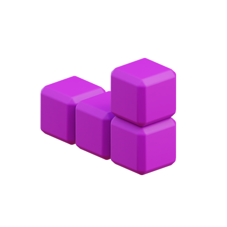 Bloque de Tetris en forma de L 5  3D Icon