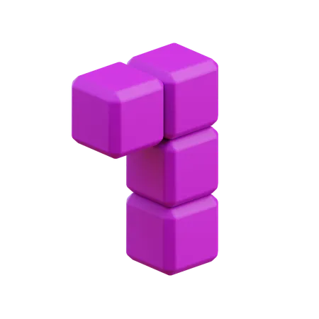 Bloque de Tetris en forma de L 2  3D Icon