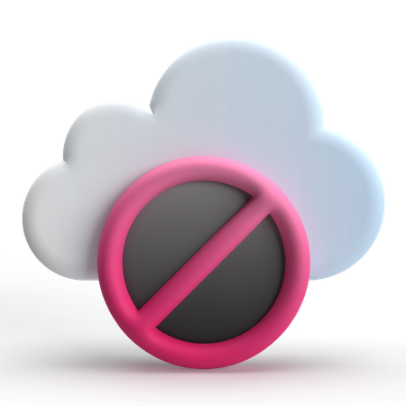 Bloque de nube  3D Icon