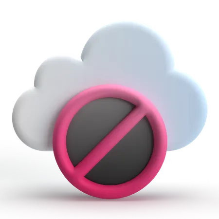 Bloque de nube  3D Icon