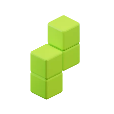 Bloque de Tetris en zigzag en forma de Z  3D Icon