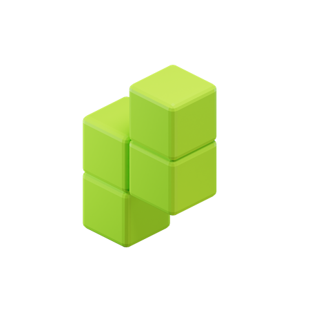 Bloque de Tetris en zigzag en forma de Z  3D Icon