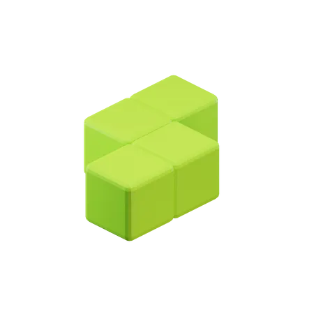 Bloque de Tetris en zigzag en forma de Z  3D Icon