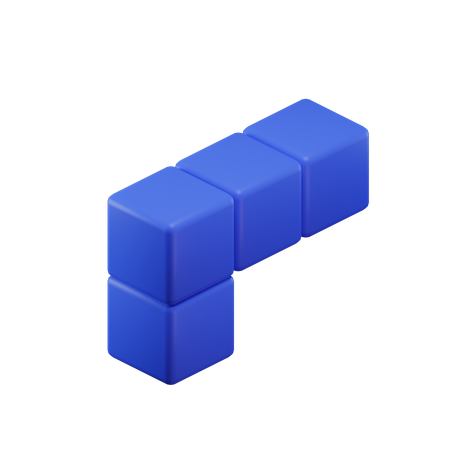 Bloque de Tetris en forma de L  3D Icon