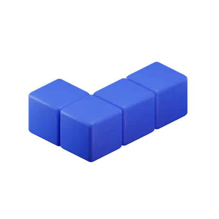 Bloque de Tetris en forma de L  3D Icon