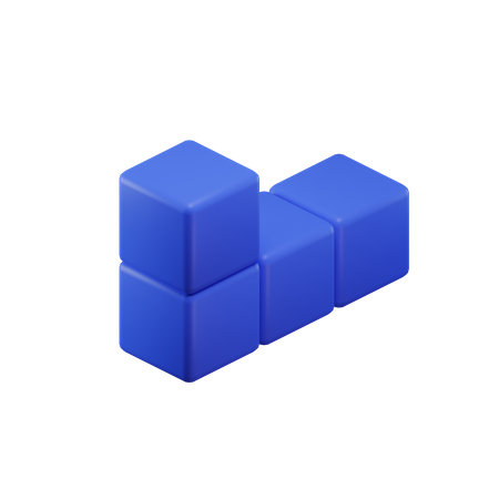Bloque de Tetris en forma de L  3D Icon