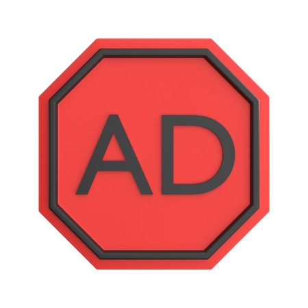 Bloqueador de anuncios  3D Icon