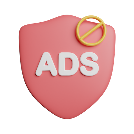 Bloqueador de anuncios  3D Icon