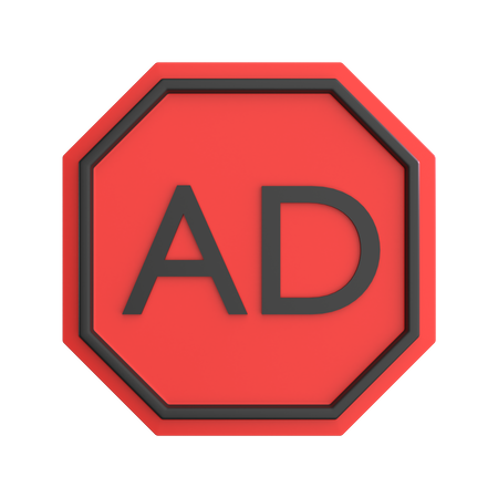Bloqueador de anúncios  3D Icon