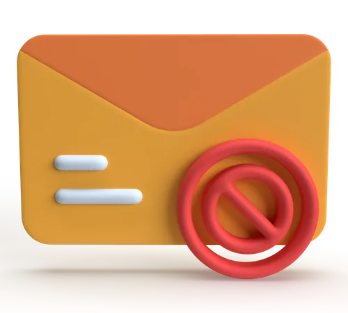 Bloqueador de e-mail  3D Icon