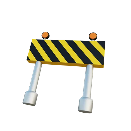 Bloqueador de estrada  3D Illustration