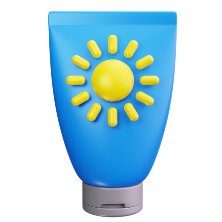 Bloqueador solar  3D Icon