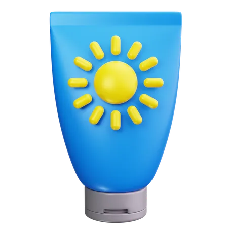 Bloqueador solar  3D Icon