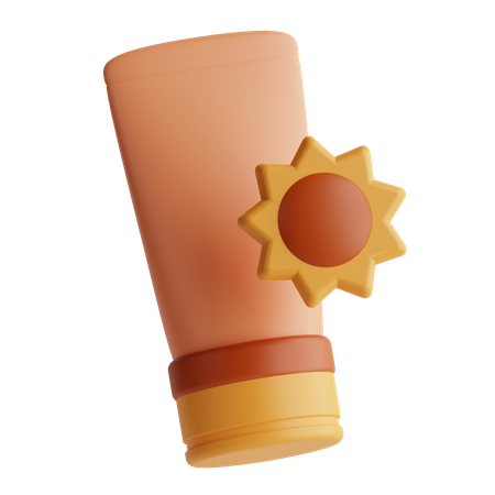 Bloqueador solar  3D Icon