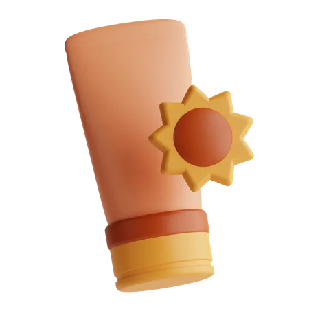 Bloqueador solar  3D Icon