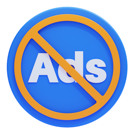 Bloquear anuncios  3D Icon