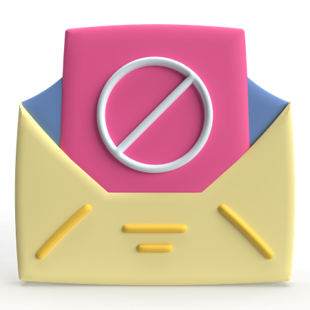 Bloquear correo  3D Icon