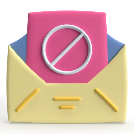 Bloquear correo  3D Icon