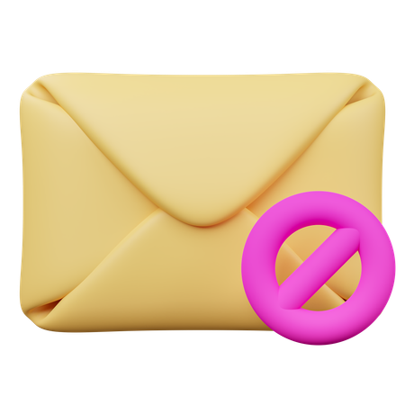 Bloquear correo  3D Icon