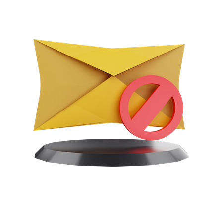 Bloquear correo  3D Icon