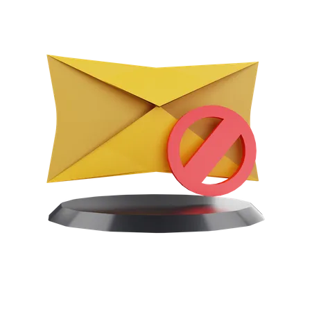 Bloquear correo  3D Icon