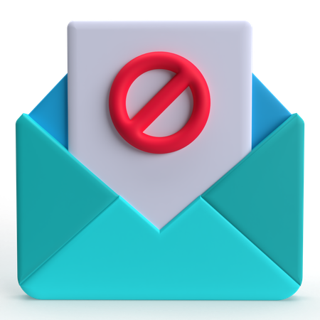 Bloquear correo  3D Icon